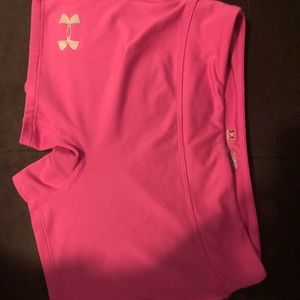Under Armor gym shorts, hot pink, youth large or women’s small.